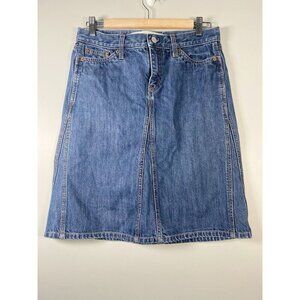 GAP Jean Skirt Blue Denim A-Line Knee Length 100% Cotton Women’s Size 3 Preppy